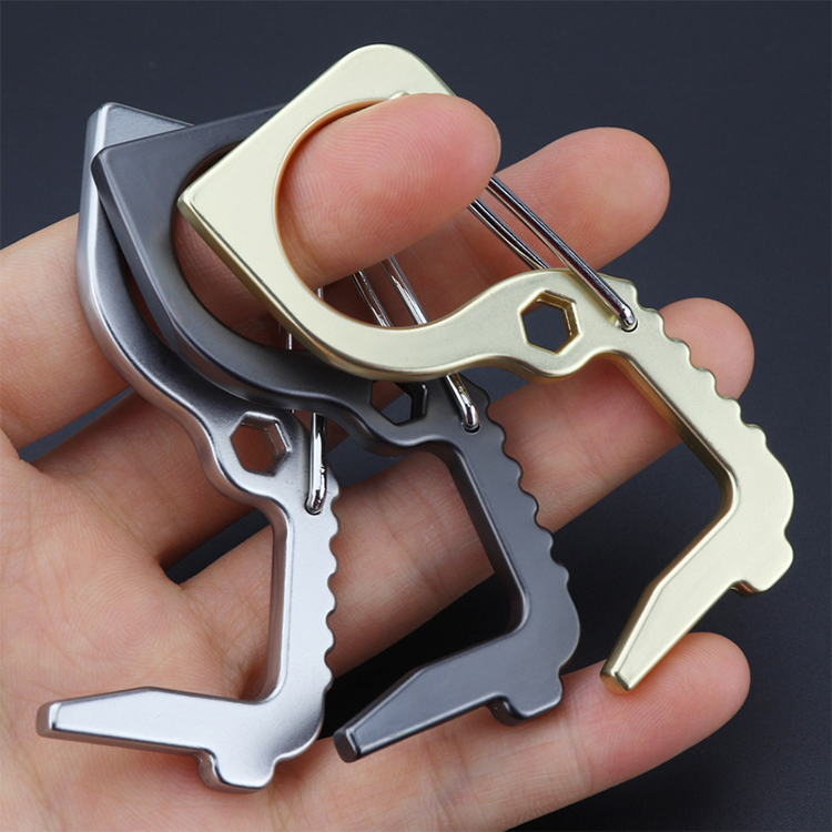 Non-Contact Stylus Portable Press Elevator Tool keychain Brass open door keychain