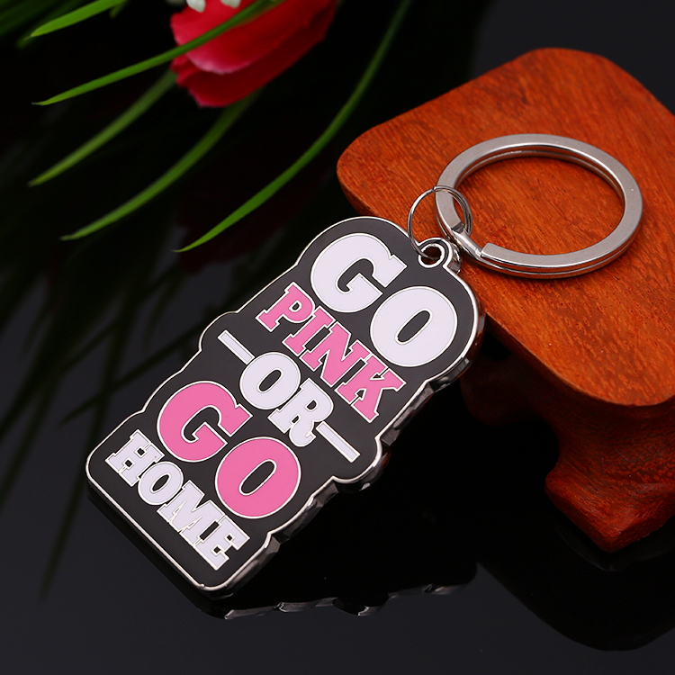 Wholesale Enamel Girl Custom Beautiful Souvenir Metal Key Ring 