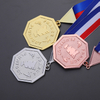 Bright Gold Zinc Alloy with Enamel Color 1st 2st 3st Medal