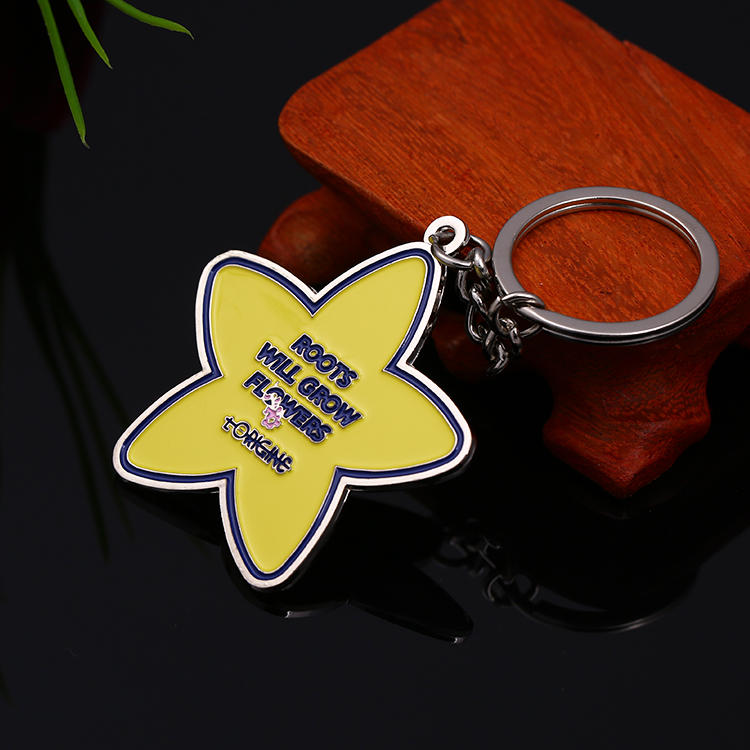 Star Shaped Starfish Keyring Cheap in Bulk Keychain Gift