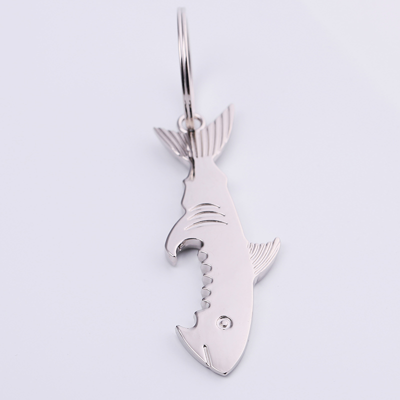 Fish Hook Chain Keyring Aluminium Key Holder Keychain Gift