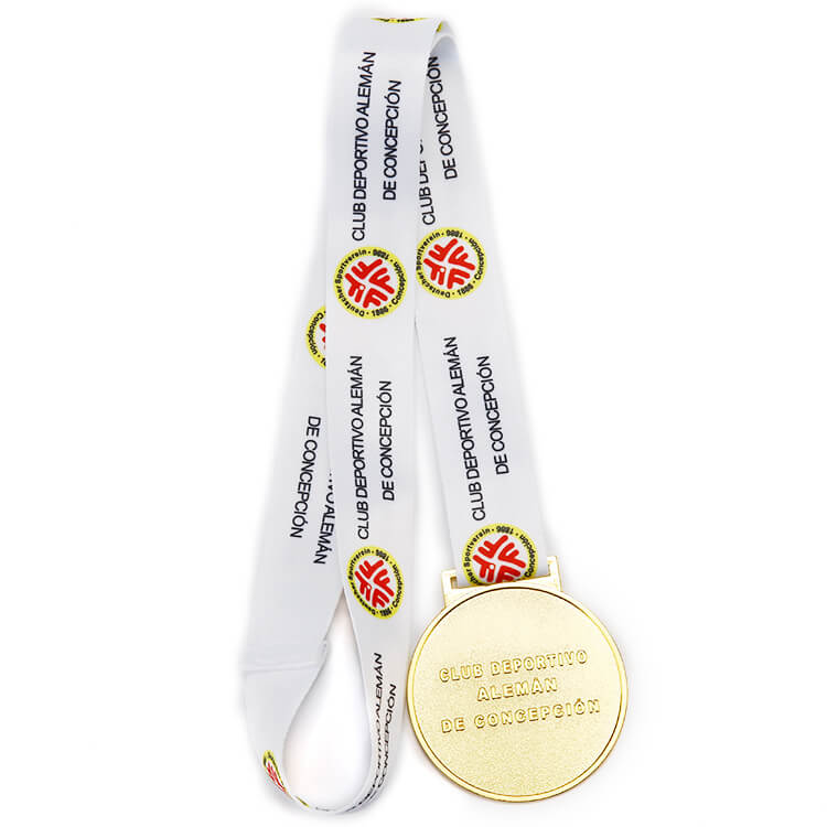Gold Metal Medal With Marathon