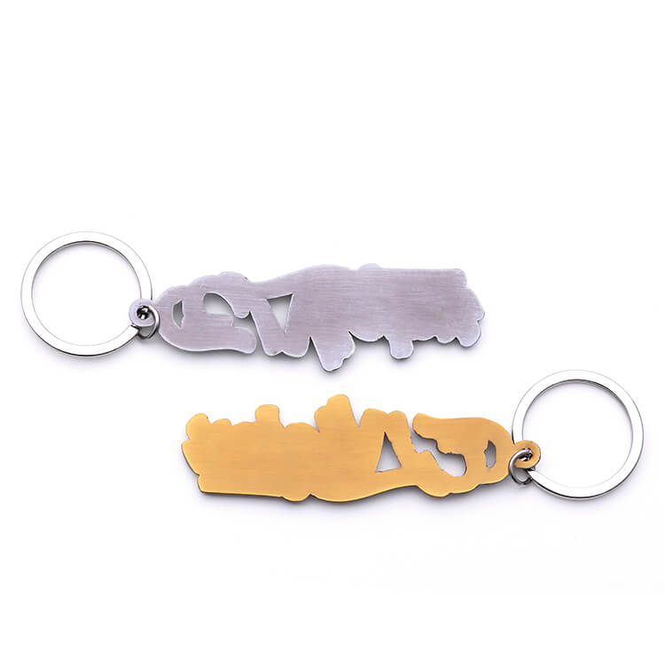 Printing Metal Blank Zinc Alloy Cut Out for Texts Keychains