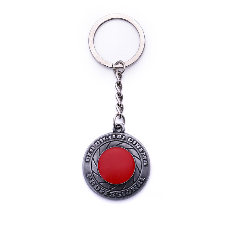 Custom Metal Cast Iron Round Keychains for Cars