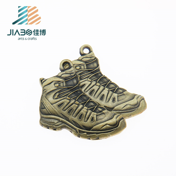 Wholesale Customised Shoes Shape 3d Bronze Plating Keyrings