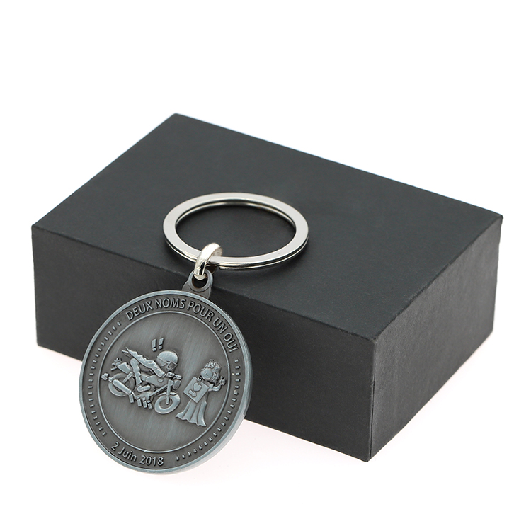 Silver Letter Enamel Marvel Turbo Keychain Custom Logo