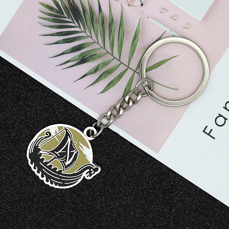 Customized Different Keyrings Hard Enamel Metal Keychain with 3cm Rings