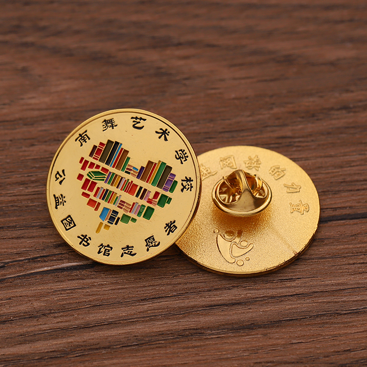 3d school badge maker english brass copper lapel pin 