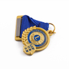 Name Magnetic Metal Circular Crown Collar Pin Badge
