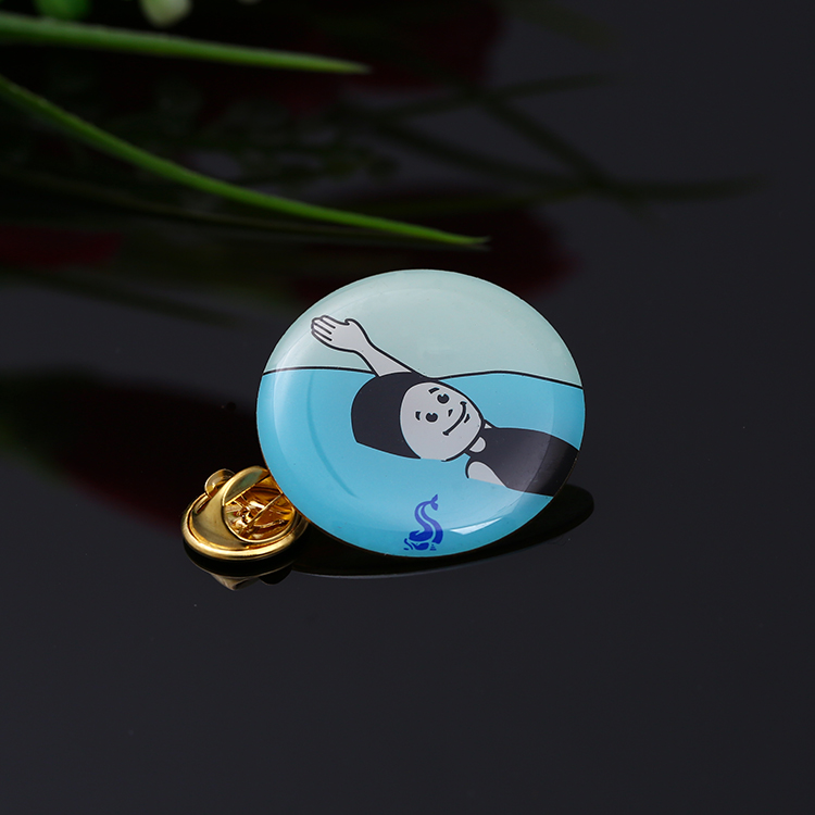 Custom Printed Cute Swimming Lapel Pin