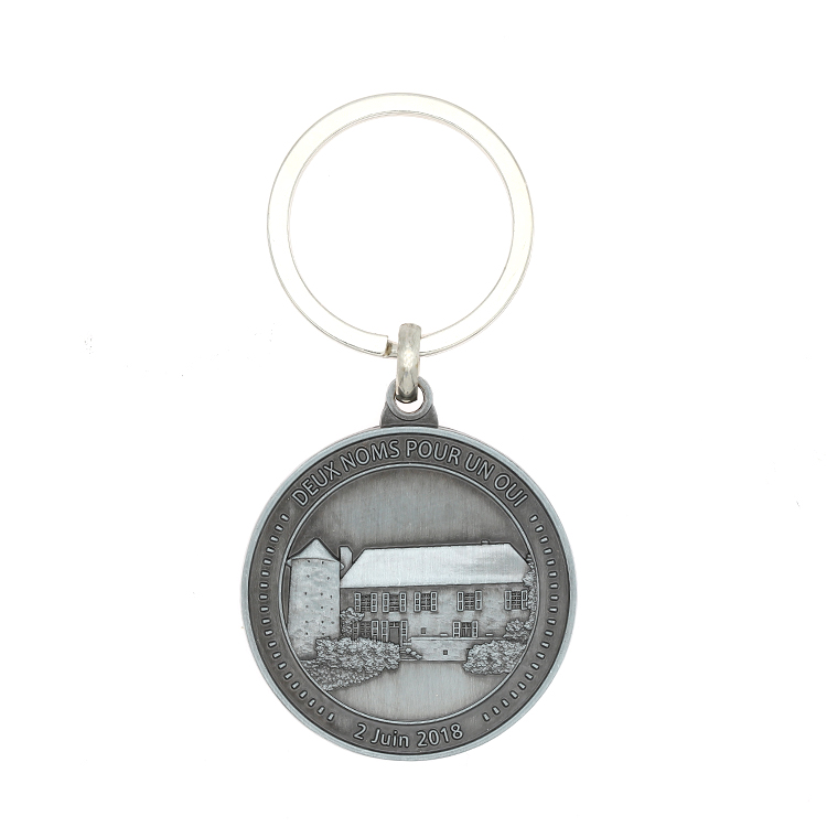 Silver Letter Enamel Marvel Turbo Keychain Custom Logo