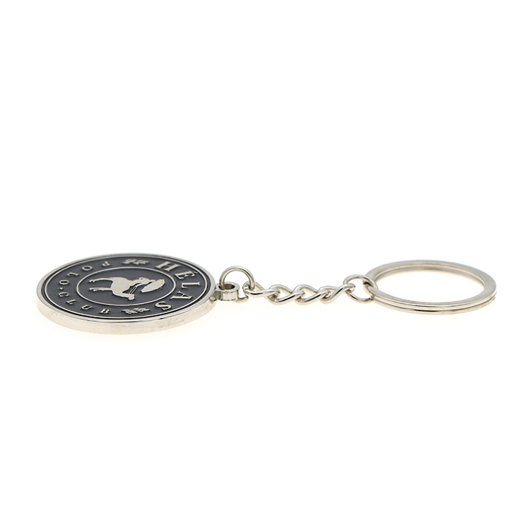 Round Shape Soft Enamel Metal Custom Club Personalized Keychain