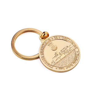 Metal Manufacturers Zinc Alloy Key Ring Gold Plate Keychain