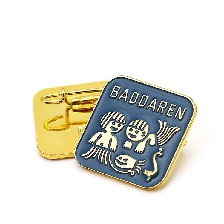 Smart Rectangular Baby Die Cut Metal Badge