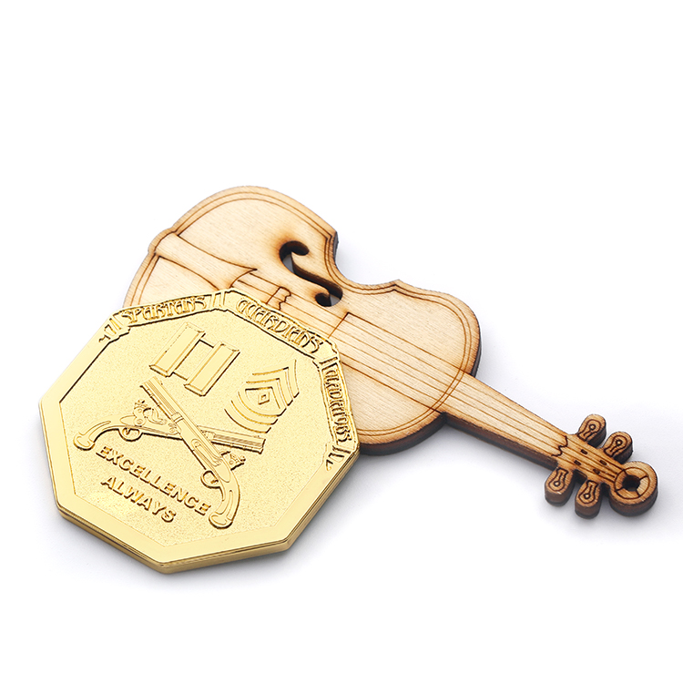 Embossed Gold Coins 24k Pure Metal Craft Spinning Challenge Coin
