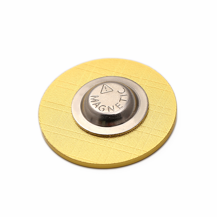 Gold Button Reel Anime Pin Badges Alloy School Circular Metal Badge