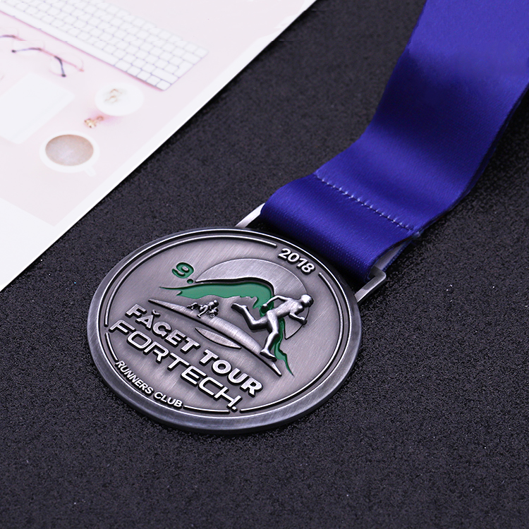 Running Customized Colorful Black Colors Plating Sport Metal Medal