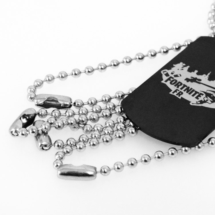 Customized Long Stainless Steel Medal Dog Tags Pendant Necklace for Fortnite