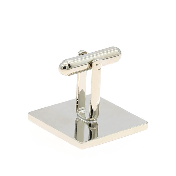 Custom Logo Print Metal Plain Designer Shirt Cufflink Set