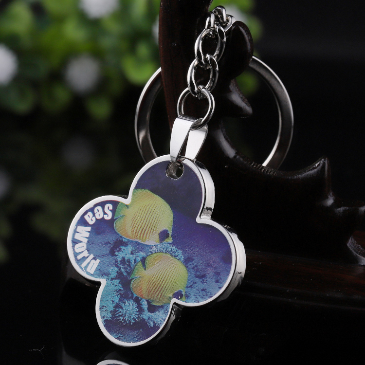 Custom Photo Keychains Metal Round Print Metal Souvenir 