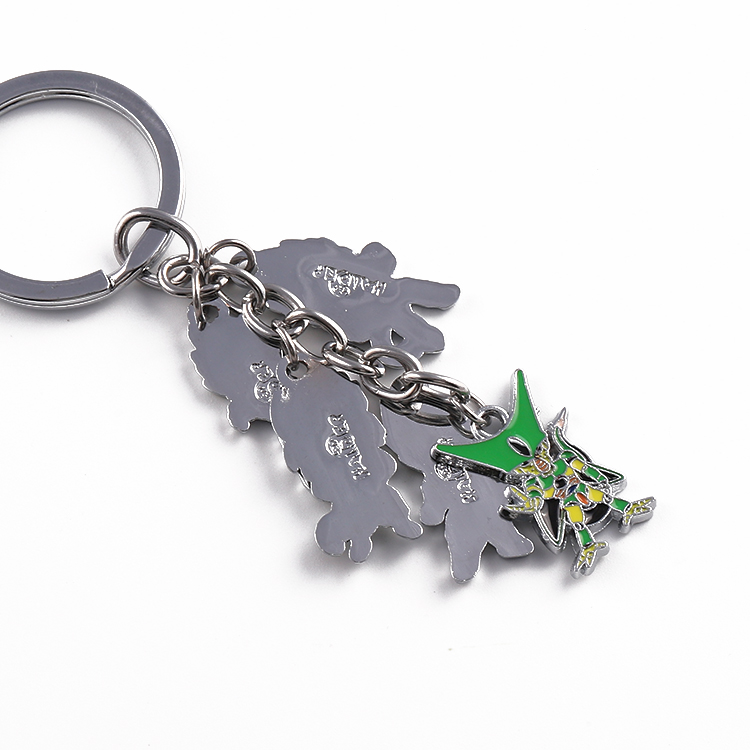 Round Animal Metal Enamel Anime Pin Badges Keychain Gift sublimation Badge
