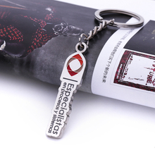 Metal Letter Shape Black Emblem Key Chain Zine Alloy Name Badge